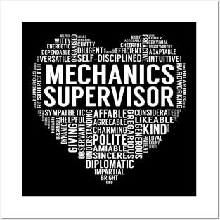 Mechanics Supervisor Heart Posters and Art